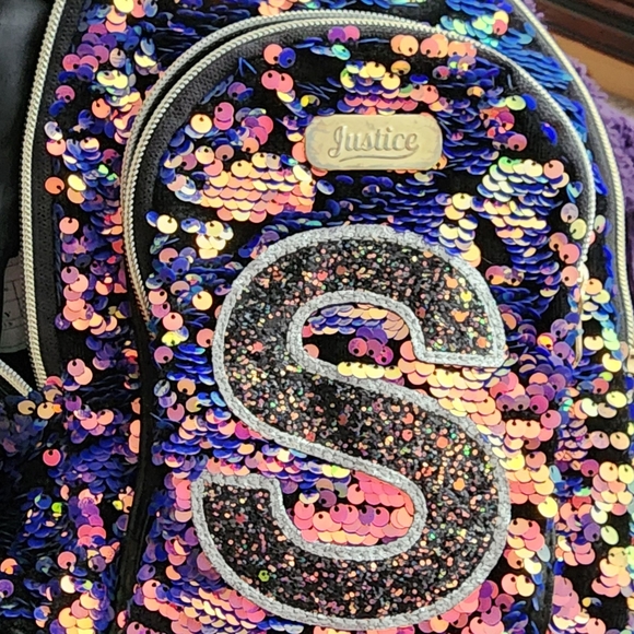 Justice Sequin Mini Backpack with Multicolor and Black - Picture 1 of 3